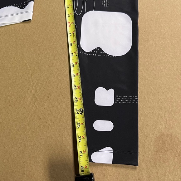 Nike AIR Dri-FIT All Over Print Leggings Blk Wht Athletic Swoosh Icon Sportswear - Picture 12 of 13